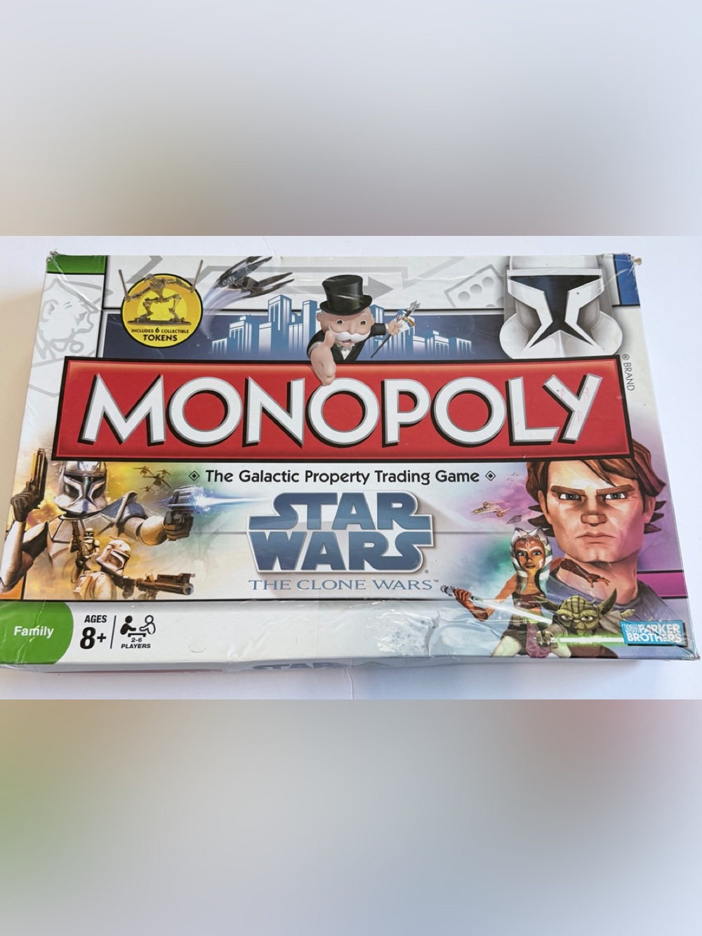 Star Wars The Clone Wars Monopoly Board Game - Red/White/Blue Box